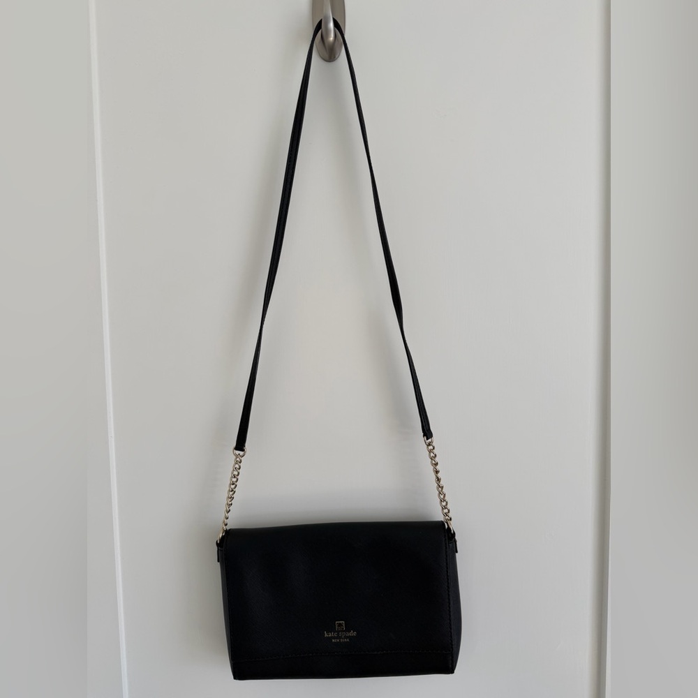 Kate Spade Black Crossbody Bag with Chain Strap